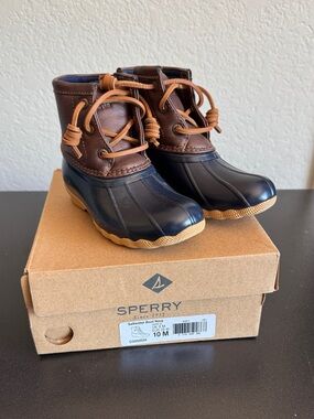 NWT Toddler 10 Sperry Saltwater Duck Boots